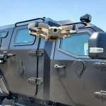 Loki-2 flying in front of a police bearcat