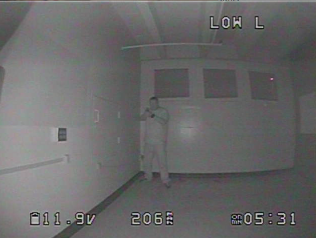 Loki IR image of a suspect in a dark room