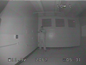 Loki IR image of a suspect in a dark room
